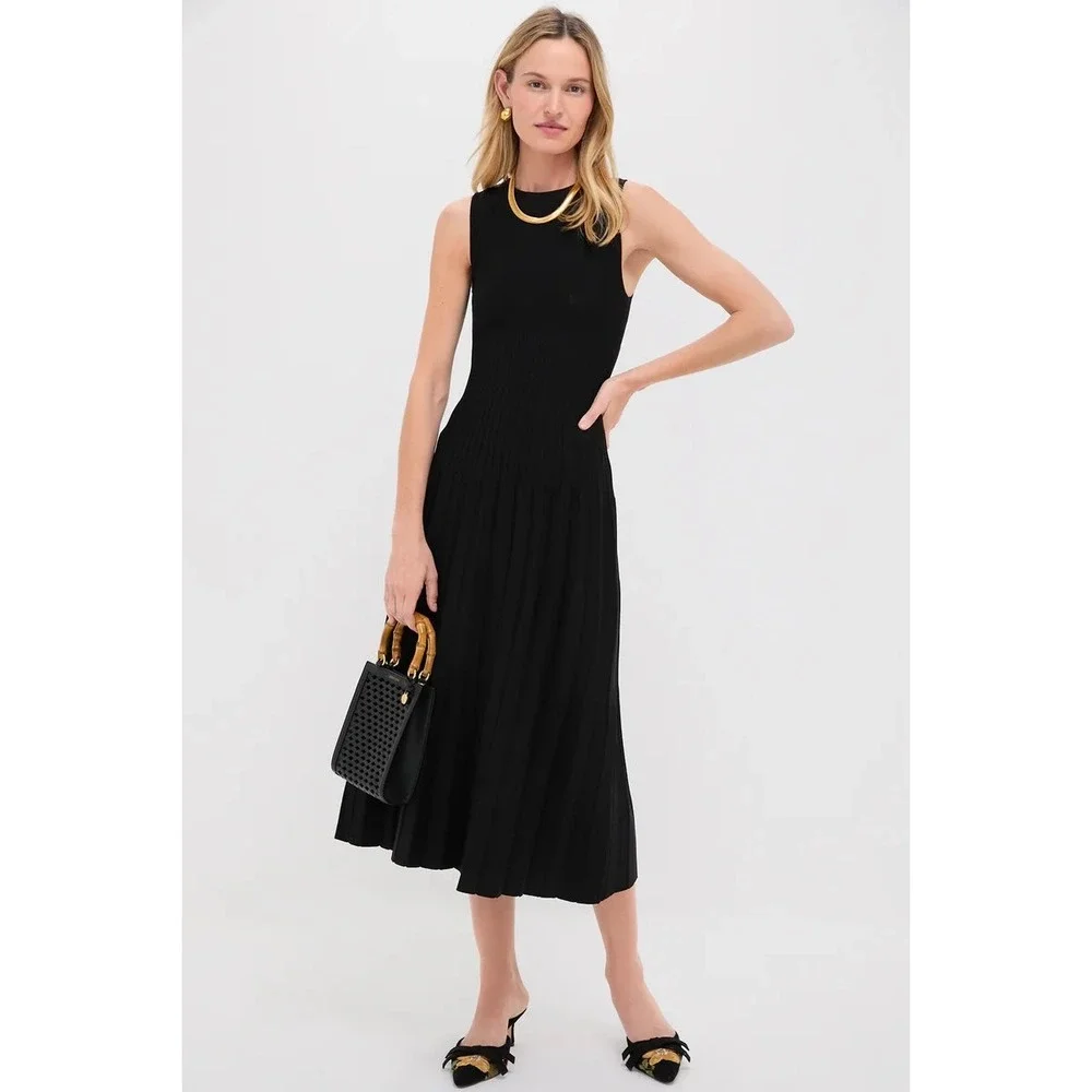staud elyse pleated midi dress STAUD | Dresses | Staud Navy Blue Pleated Midi Elyse Dress Size Xs